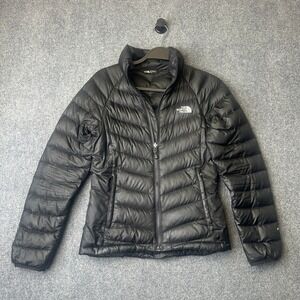 The North Face Aconcagua 2 Down Jacket Womens XS Black 550 Puffer Coat Repair